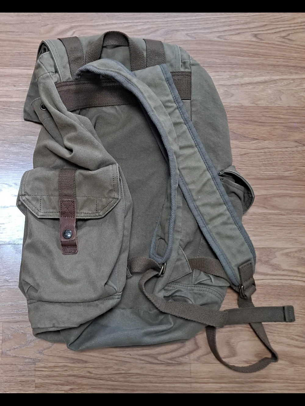 Gootium Canvas Outdoor Backpack - Khaki Brown